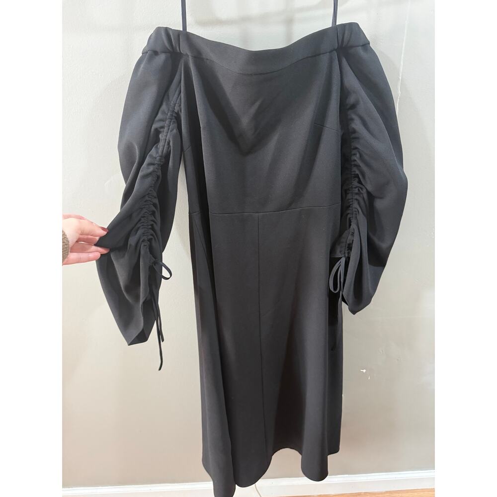 size 10 Tibi black off shoulder dress